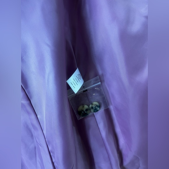 Talbots Lavender Single Breasted Wool Viscose Blend Winter Coat size large - Picture 9 of 13